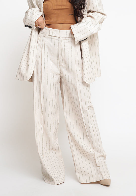 Pantalone Riga Glitter - Avorio