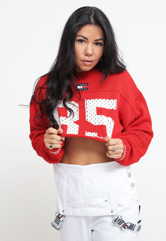 Tjw Super Crop 85 Sweater - Deep Crimson