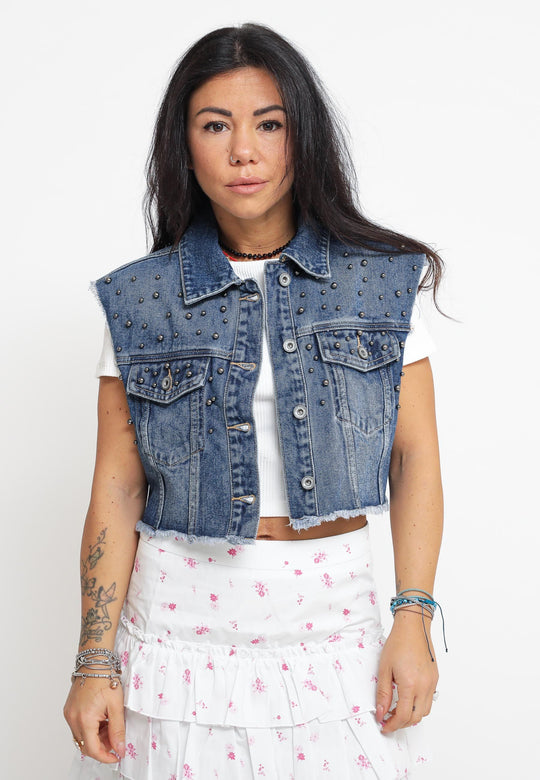 Gilet Borchie - Jeans