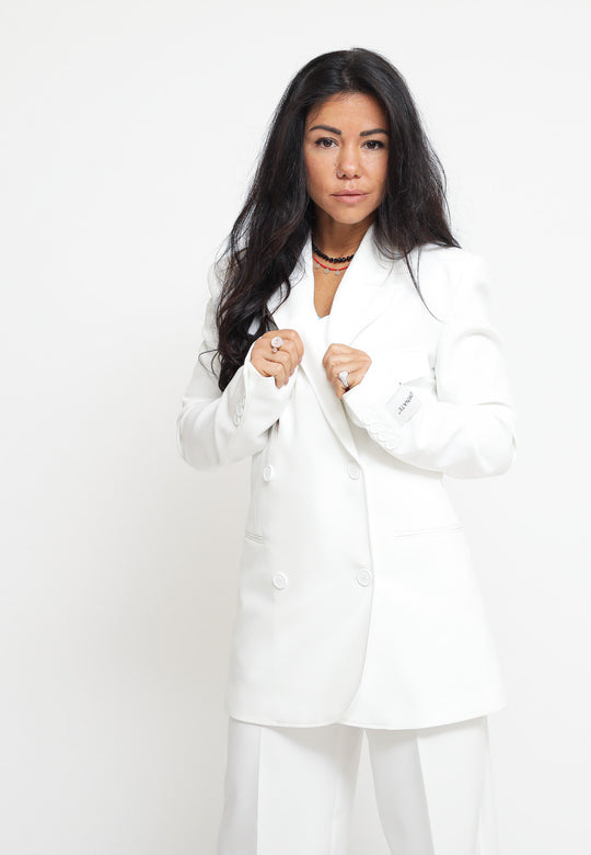 GIACCA DOPPIOPETTO MORBIDA E ETK PERSONALIZZATA - Bianco