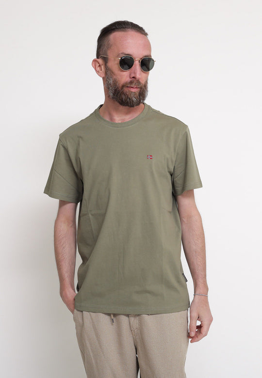 NP AP Men Top Salis SS Sum Gae - Green Lichen