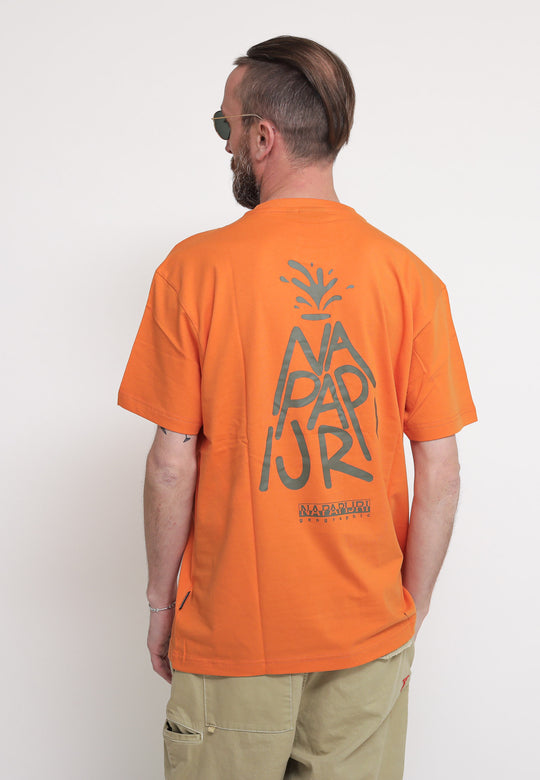 NP AP Men Top S-Pajas SS - Orange Amber