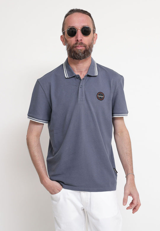 NP AP Men Top E-Macas SS - Blu Grisail