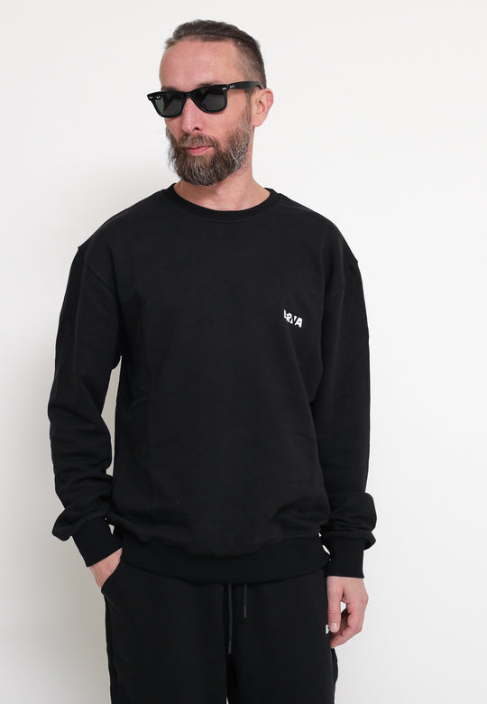Felpa Stampa Logo - Nero