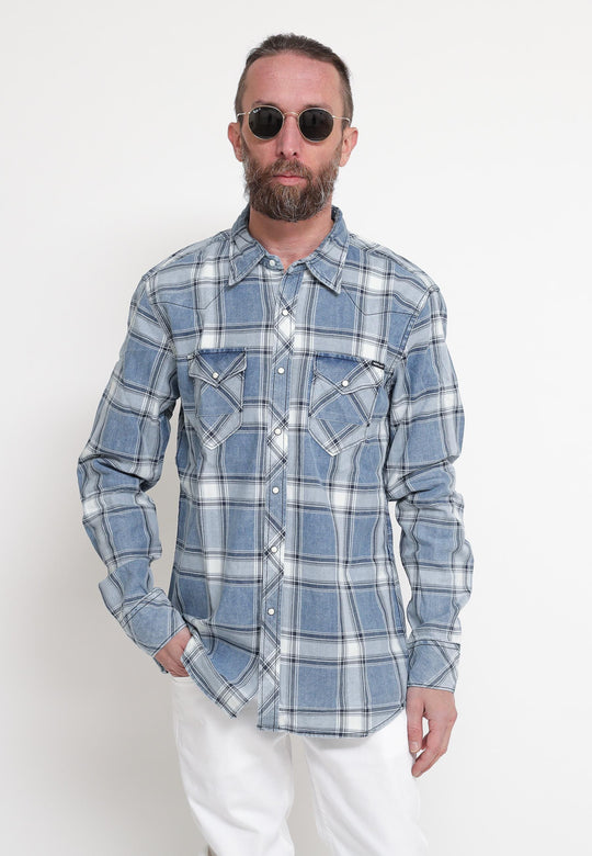 Camicia Quadri - Azzurro