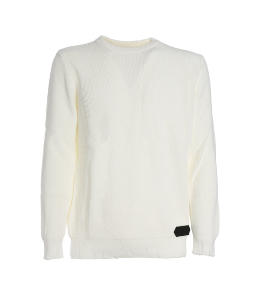 Maglia Inglese Con Rotture - Panna