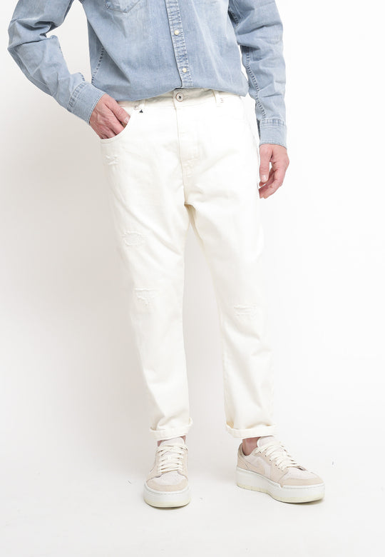 Pantalone Carrot Rotture - Bianco