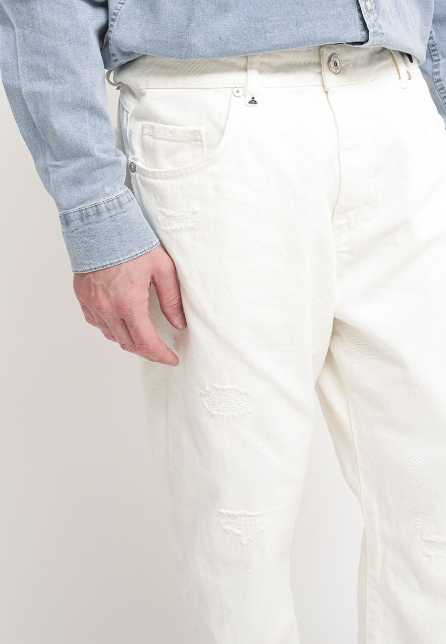 Pantalone Carrot Rotture - Bianco — 2