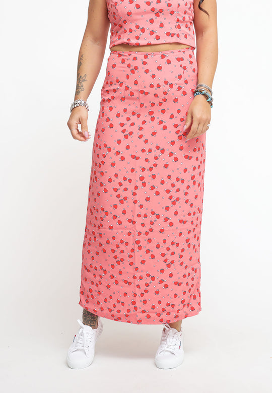 Ladies Shirt - Pink Strawberry