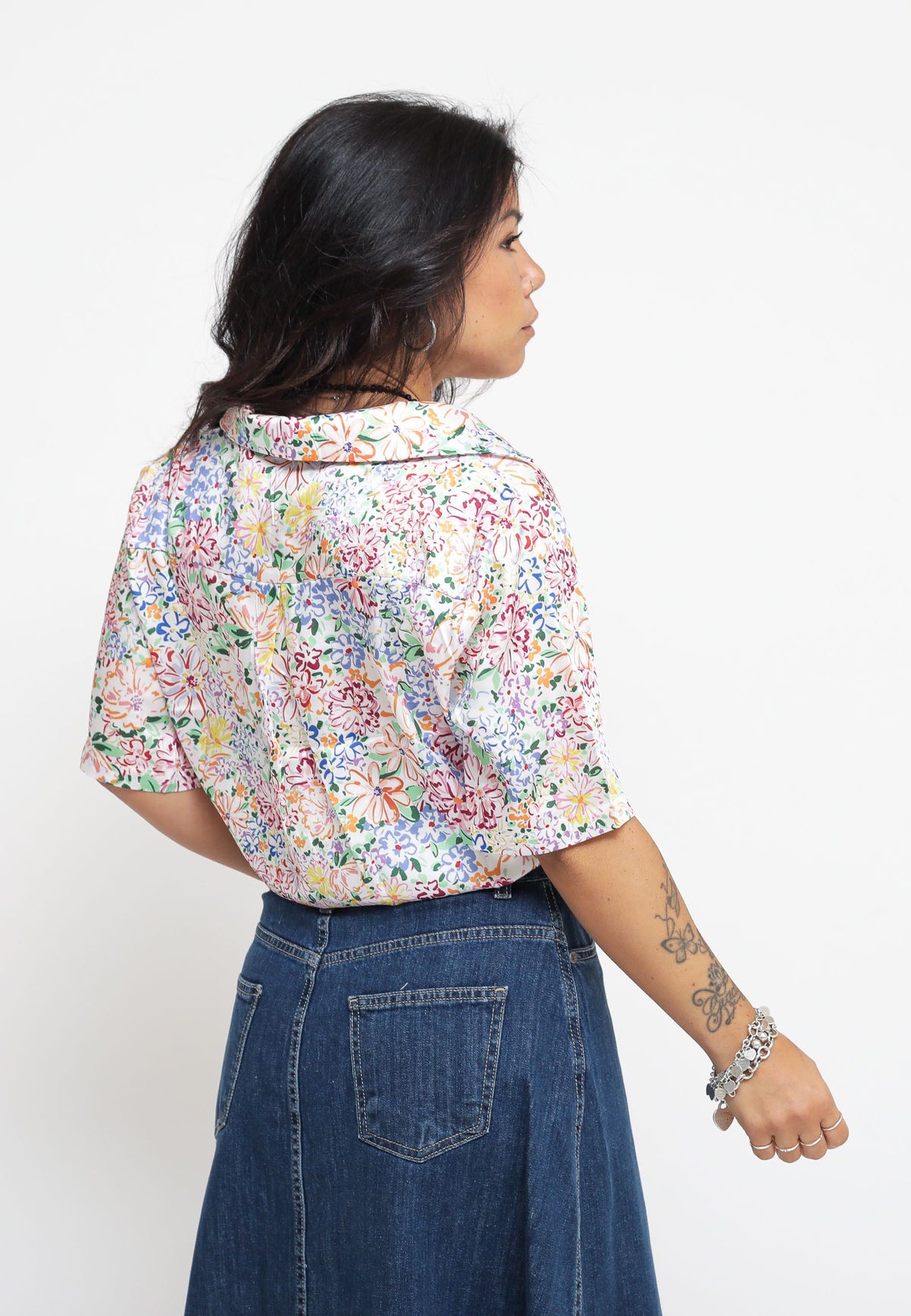 Ladies Shirt - Painted Multi Floral — 5