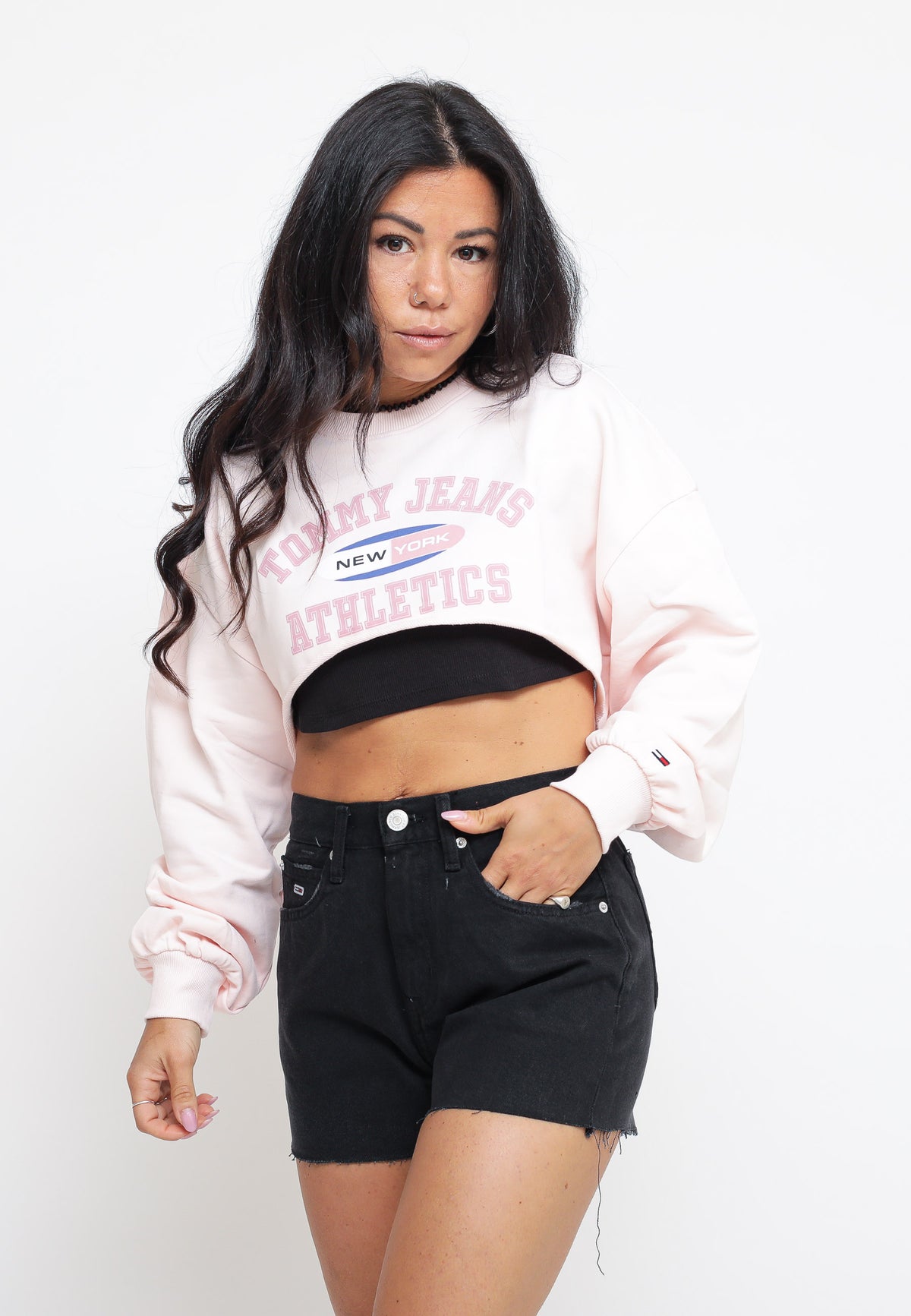 TJW Ultra Crop TJ Ath Crew - Pink — 1