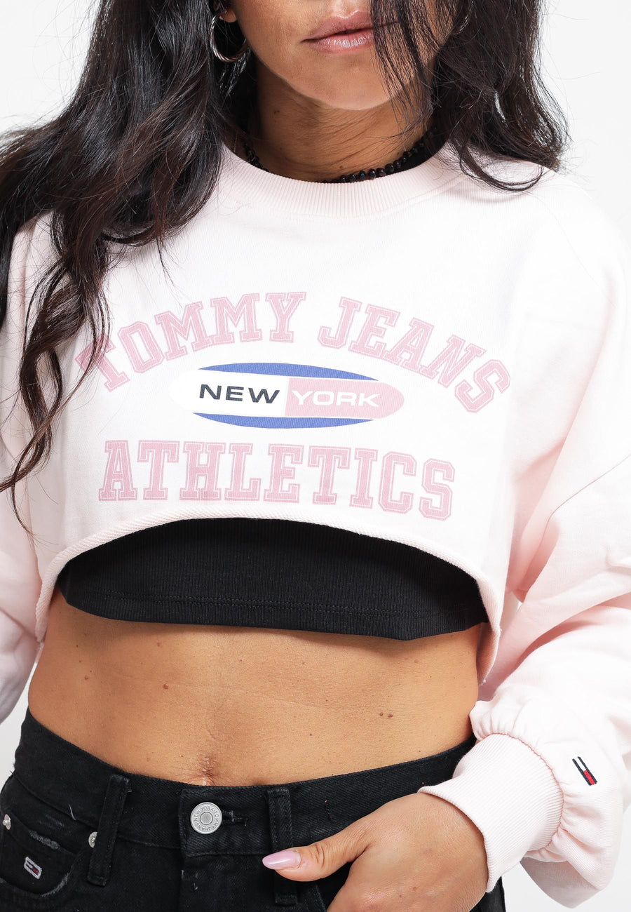 TJW Ultra Crop TJ Ath Crew - Pink — 2