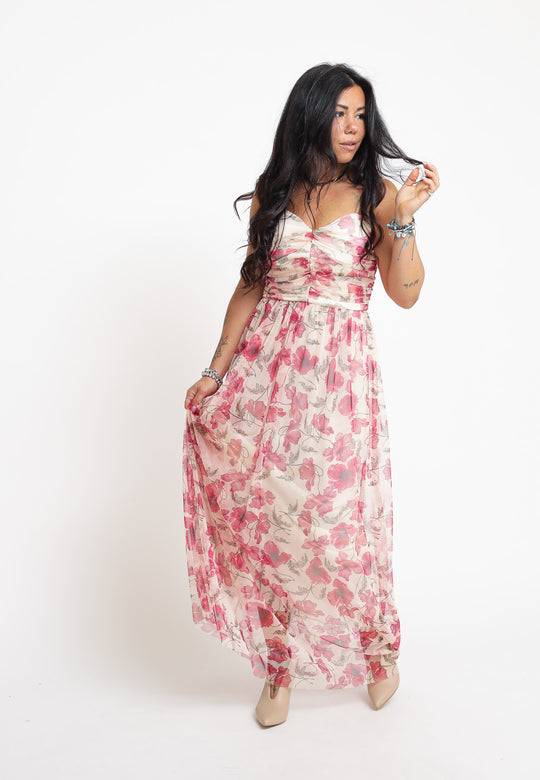 Abito Tulle A Fascia - Fantasia Burro