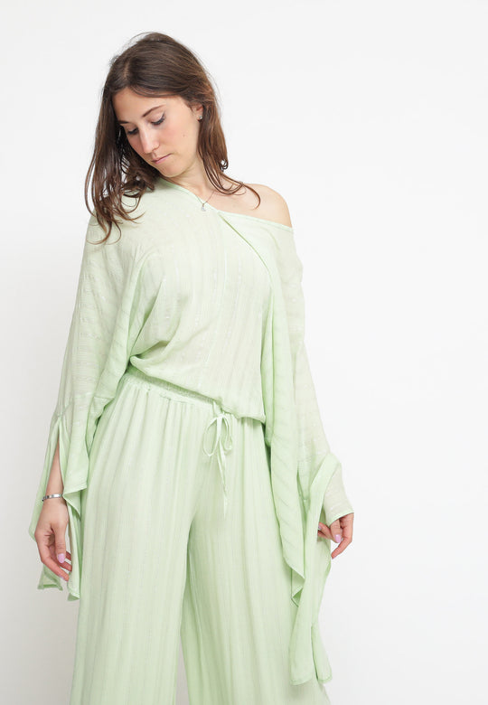 Blusa Manica Pipistrello - Ice Green