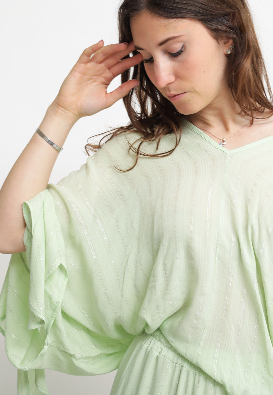 Blusa Manica Pipistrello - Ice Green — 2