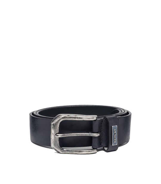 Cintura In Pelle Crust - Black