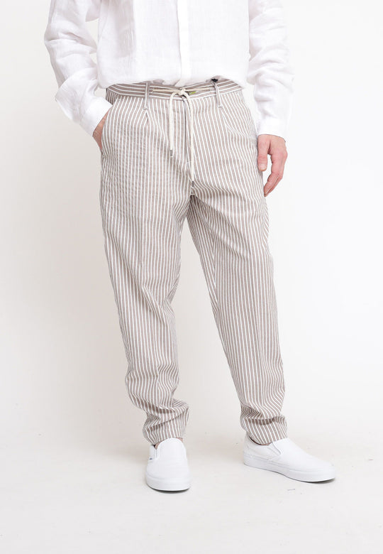 Pantalone Uomo Righe - Sabbia