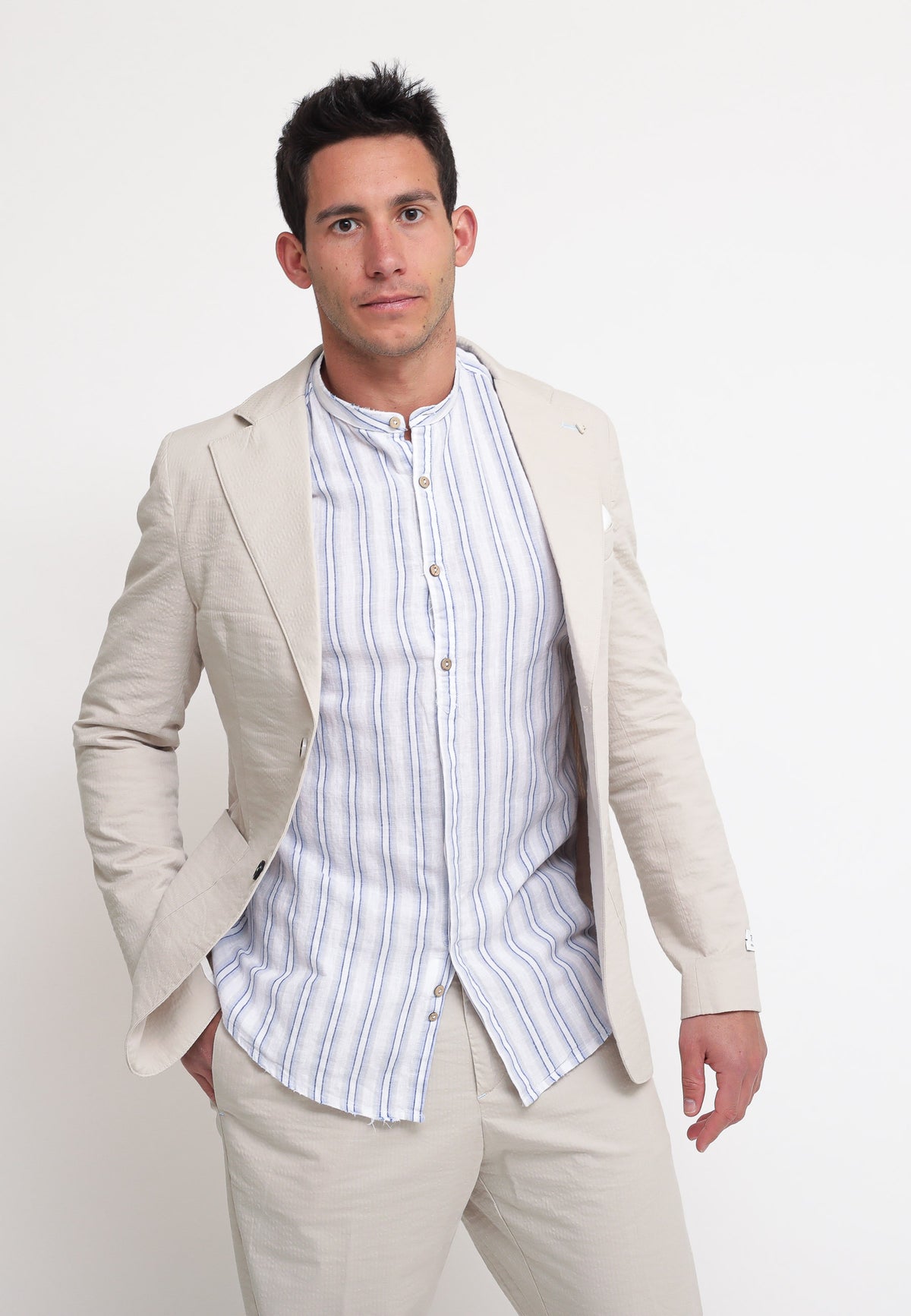 Embossed Jacket - Sand — 2