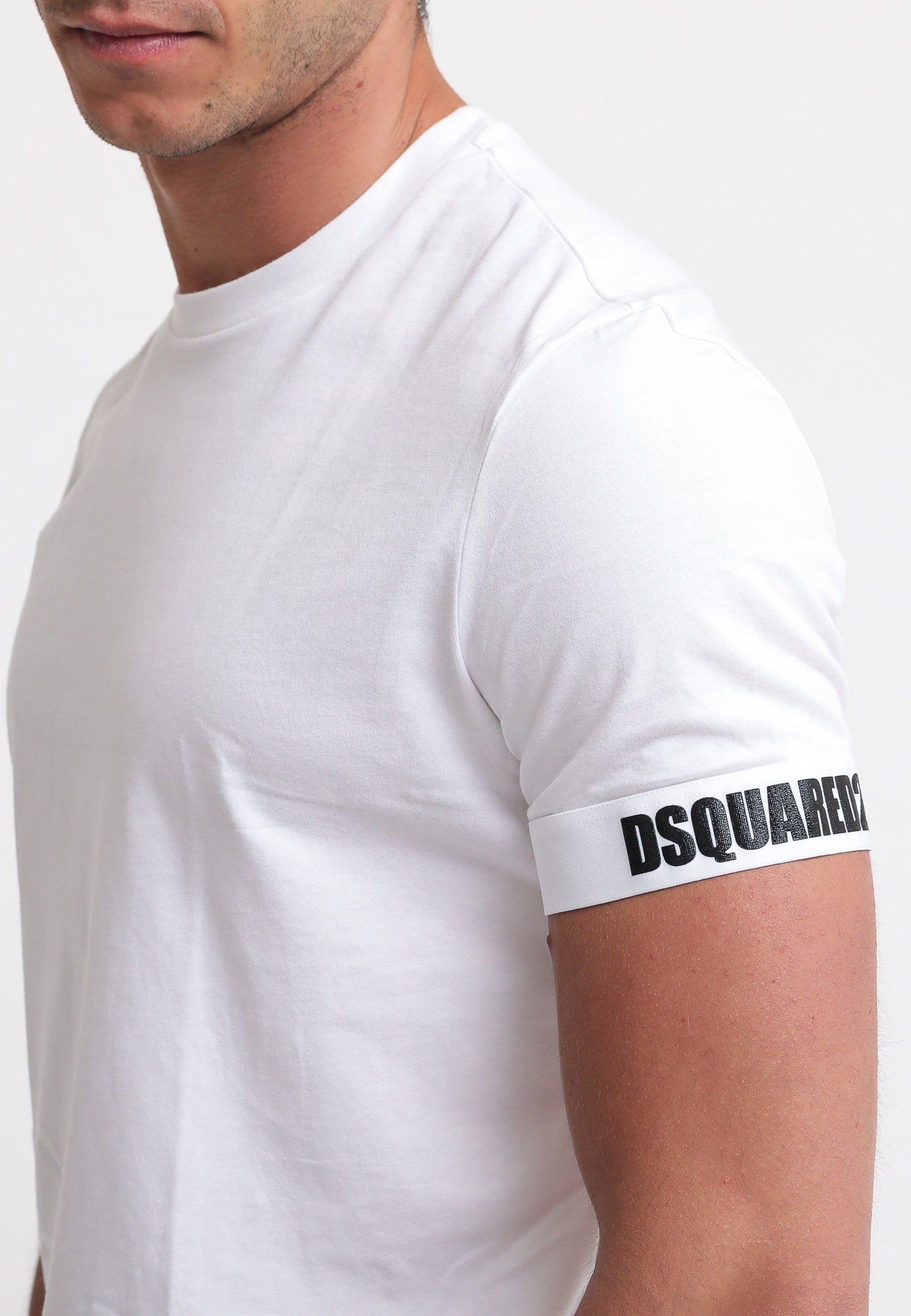 Camiseta hombre Dsquared2 logo blanca • Dolce Vita Boutique