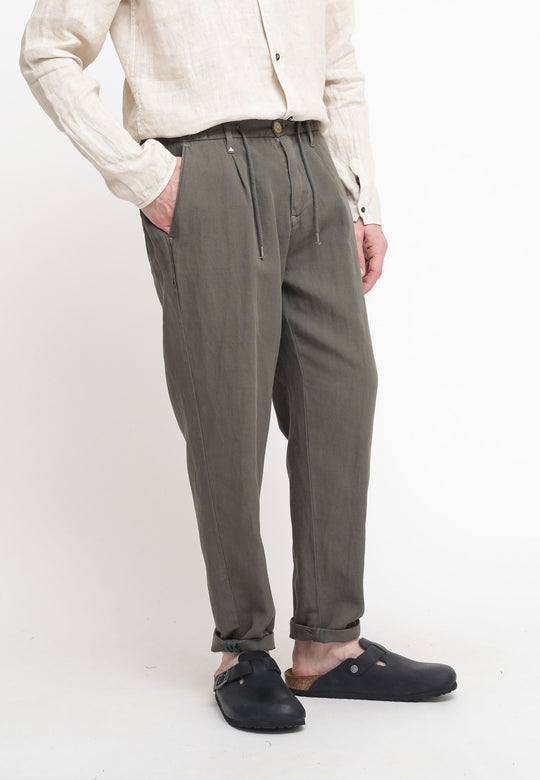 Pantalaccio Misto Lino - Fango