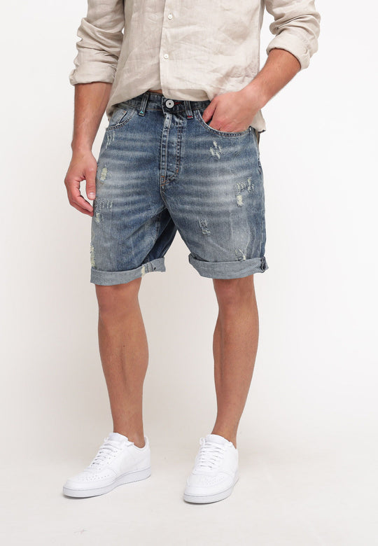 Bermuda Denim Scuro Rotto