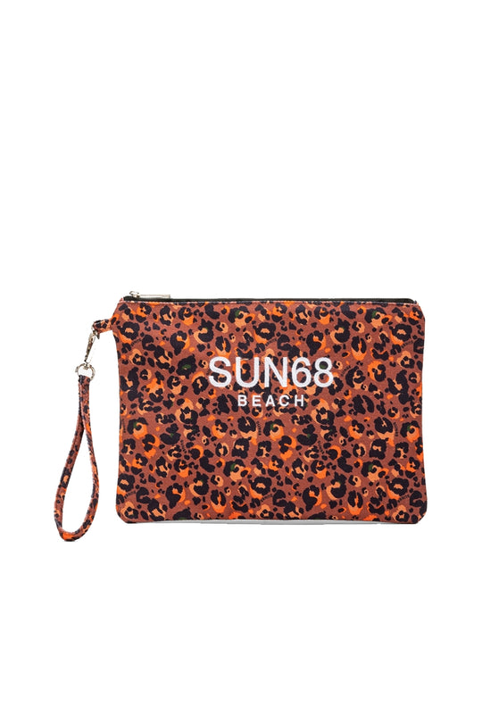 Pochette Logo - Beige/Arancio Fluo