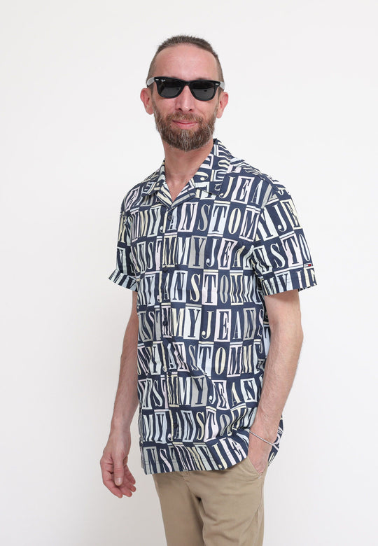 TJM Clsc Tommy AOP SS Shirt - Multicolor