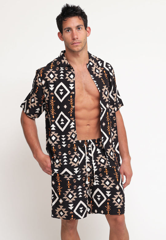 Bowling Shirt Uxmal Black