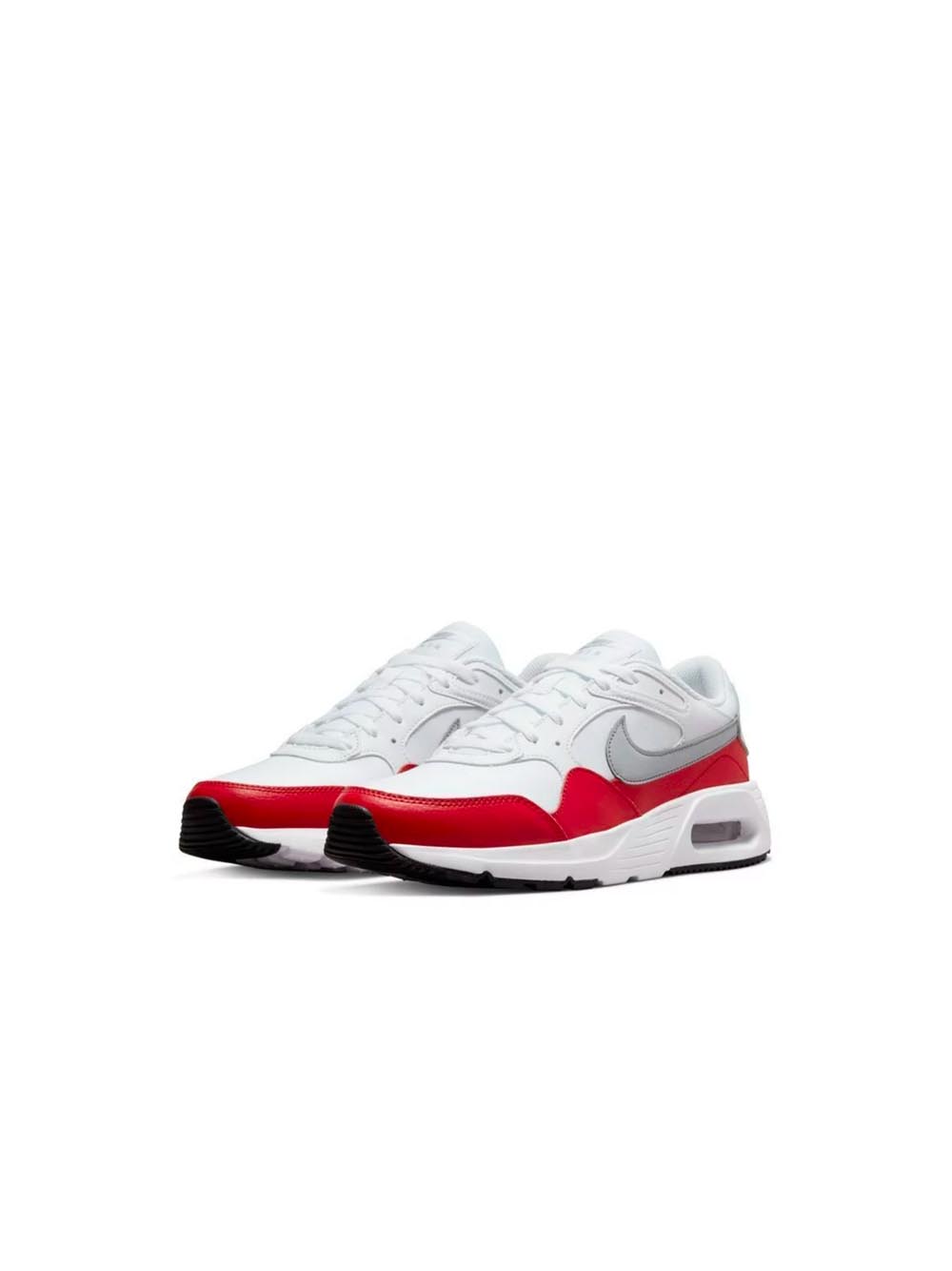 nike white & red air max sc trainers