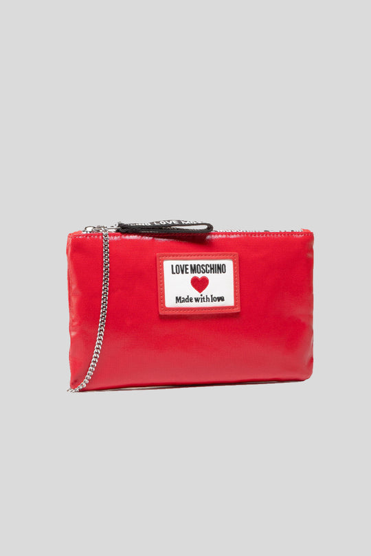 Borsa Canvas + Pu - Rosso