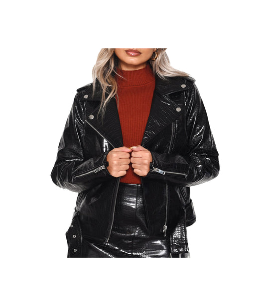 Ladies Jacket - Black Croc