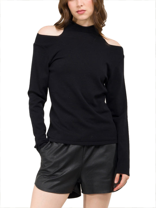Lupetto Fori Spalle - Nero