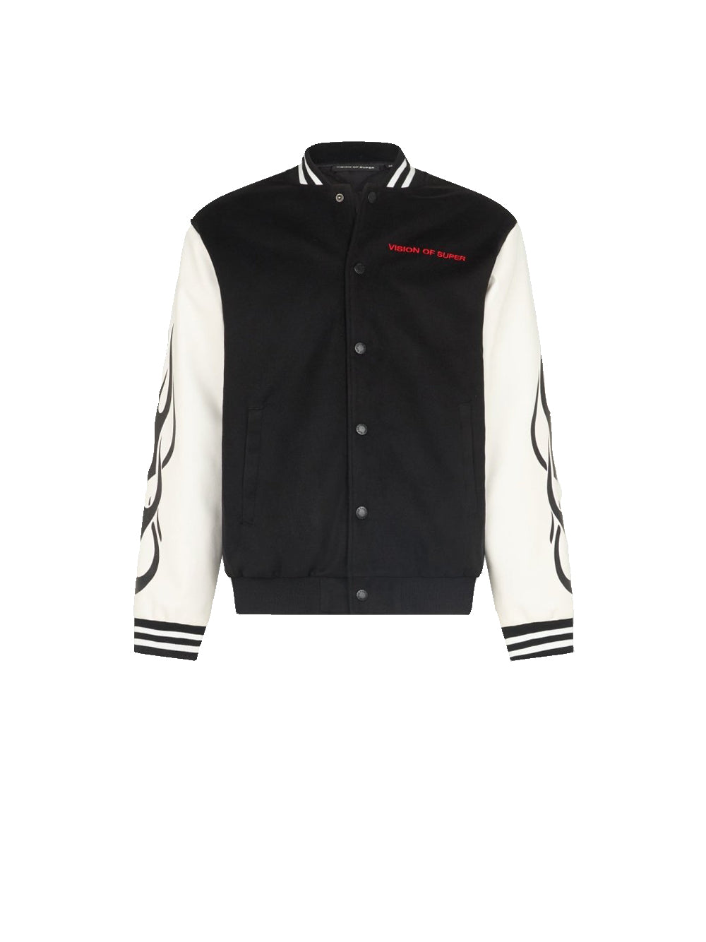 Black College Jacket with Tiger Logo Print — 2