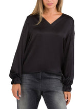 V-Neck Blouse - Black