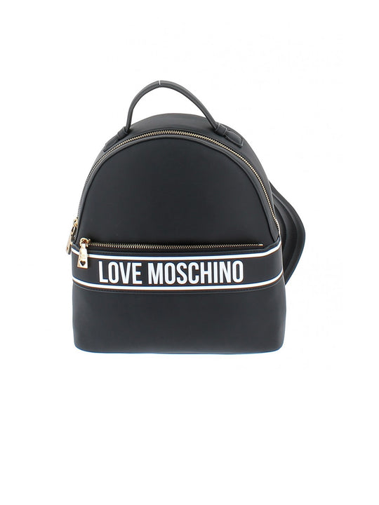 Zaino Pu Nero + Print Logo Bianco
