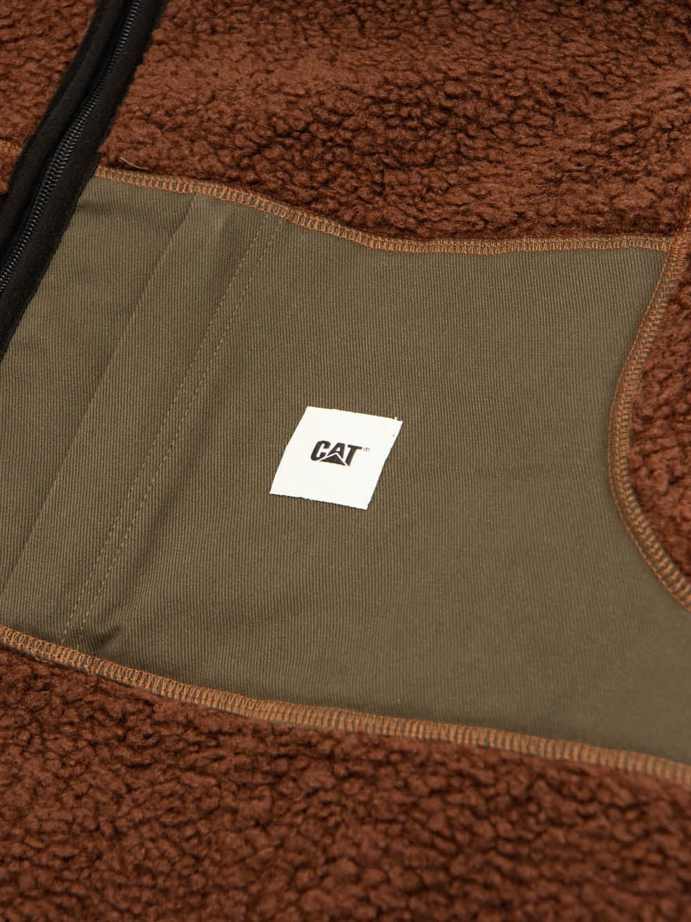 Full Zip Sherpa - Brown — 3