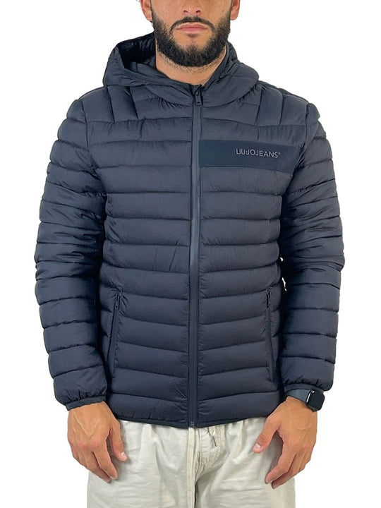 Giubbotto Con Cappuccio Light Jeans - Dark Blue