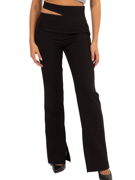 Pantalone Spacco Laterale - Nero