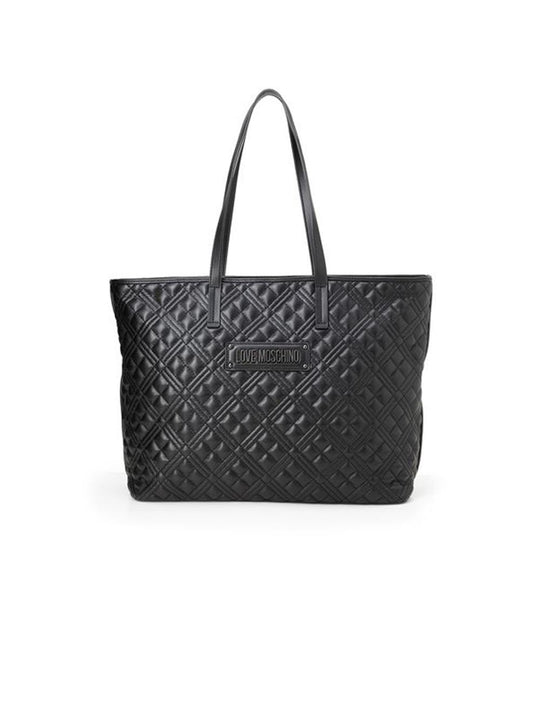 Borsa Quilted Pu - Nero/Galvanica Canna Di Fucile