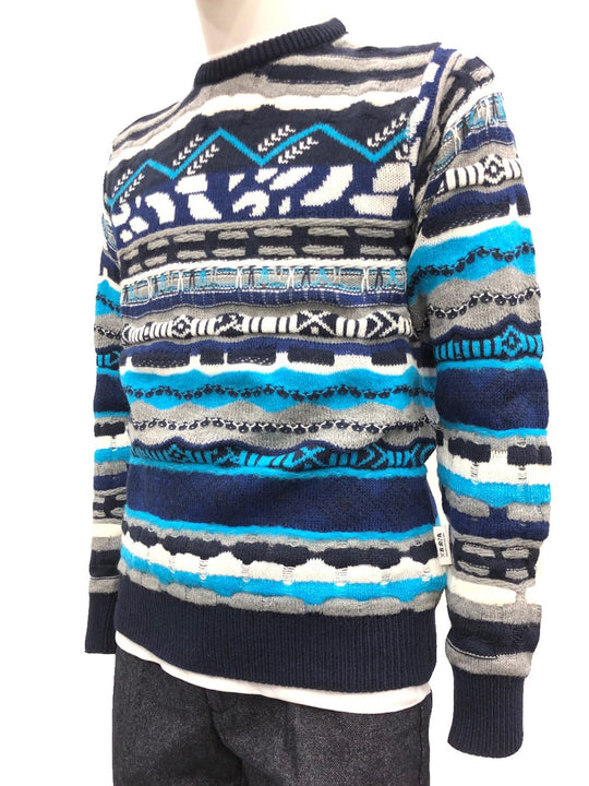 Berna M Girocollo Multicolor - Blu