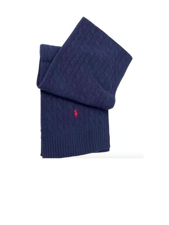 Classic Cable Scarf Oblong - Newport Navy