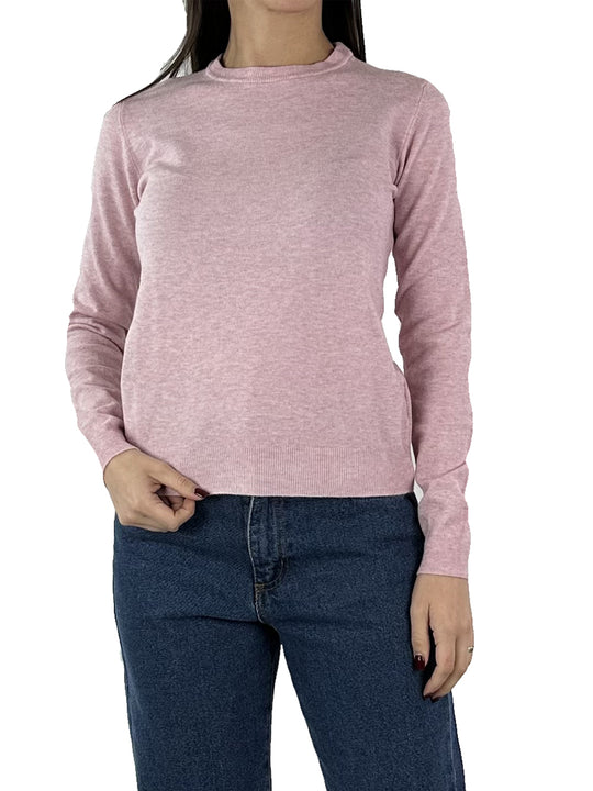 Maglia Girocollo Basica - Rosa
