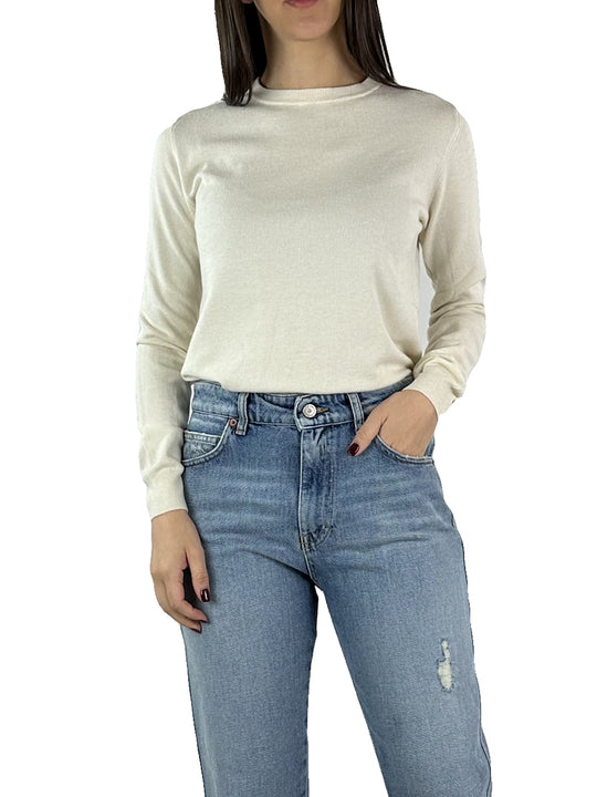 Maglia Girocollo Basica - Burro