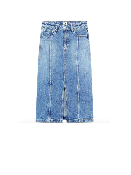Claire Hgh Midi Skirt - Denim Medium