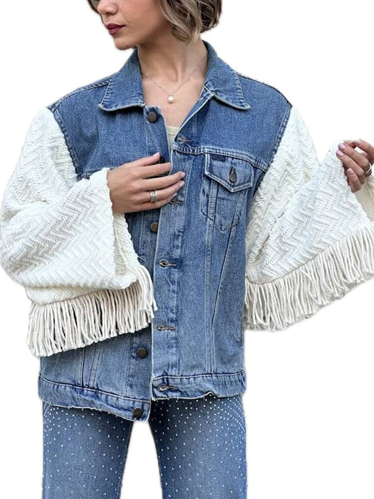 Giubbotto Vintage Custum Made Maniche Frange