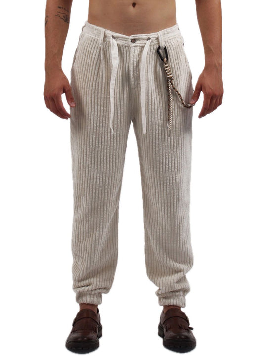 Berna M Pantalone Velluto - Panna