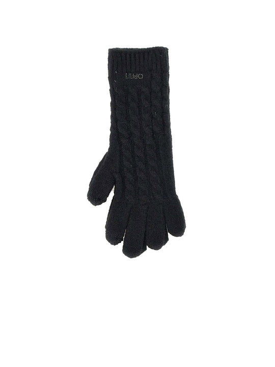 Guanti Maglia Treccia - Nero