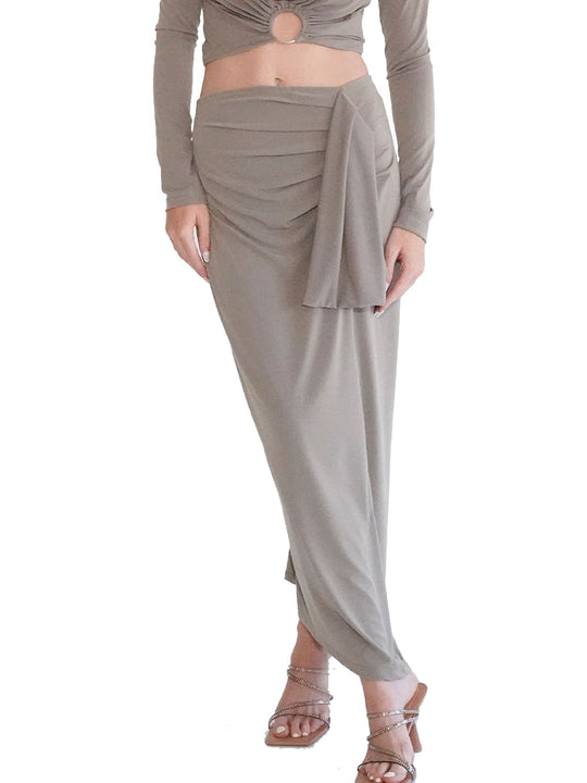 Gonna Tubino Increspata - Militare