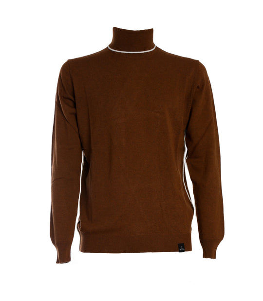 Dolcevita Con Piping Contrasto - Bruciato