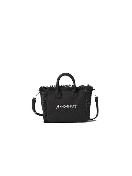 Borsa In Canvas Piccola Con Stampa - Nero